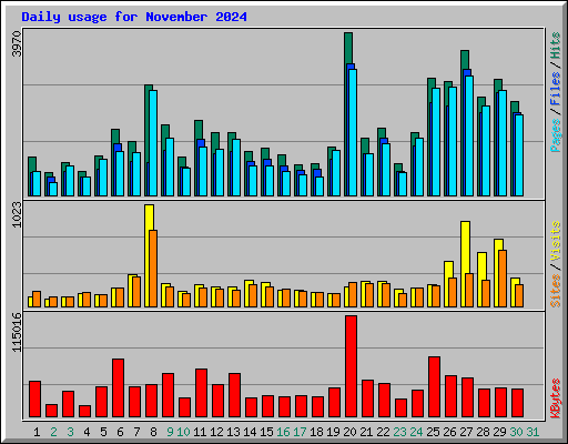 Daily usage for November 2024