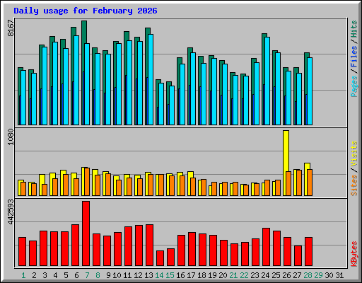Daily usage for February 2026