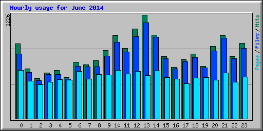 Hourly usage for June 2014