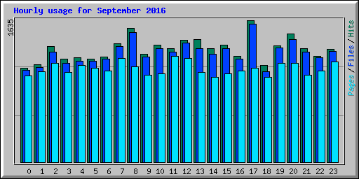 Hourly usage for September 2016