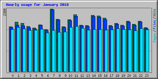 Hourly usage for January 2018