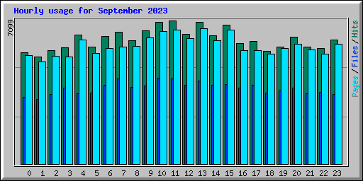 Hourly usage for September 2023