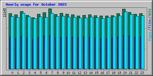 Hourly usage for October 2023