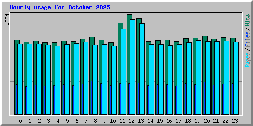Hourly usage for October 2025