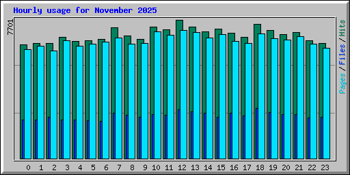 Hourly usage for November 2025