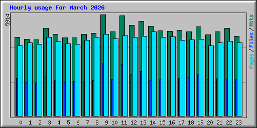 Hourly usage for March 2026
