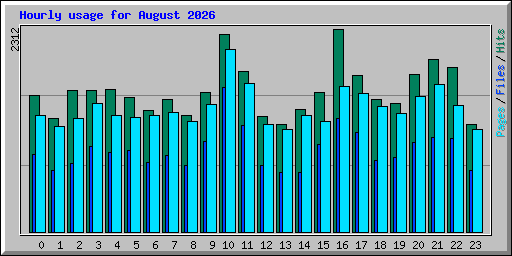 Hourly usage for August 2026
